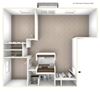floor plan of two bedroom apt